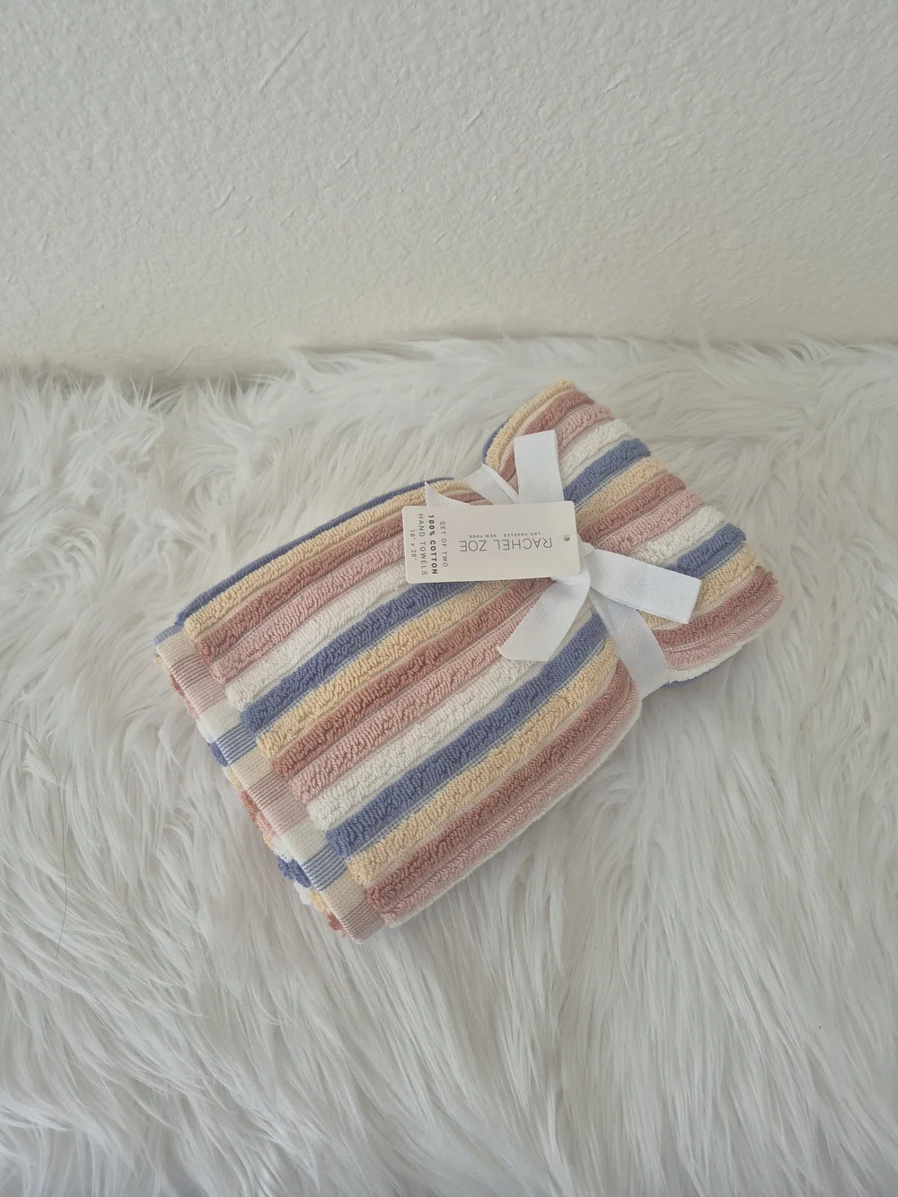 Rachel Zoe 100% cotton 2pc Hand Towel